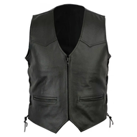 Gilet en cuir de moto léger avec broderie personnalisée pour hommes Gilet de motard à la mode en grande taille