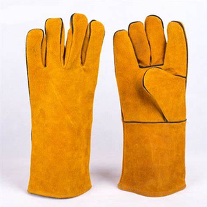 Gants de soudeur en cuir de sécurité résistants aux hautes températures confortables et respirants pour le soudage des travaux industriels - Product Image 1