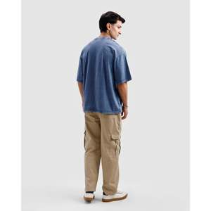 เสื้อยืดเจอร์ซีย์สีน้ำเงินล้างสี ผ้าฝ้าย 100% - Product Image 5