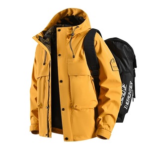 Veste tactique d'hiver pour homme TRAF 2024, coupe-vent, imperméable, en softshell à effet peau de requin, avec capuche et logo frontal, taille XL - Product Image 2