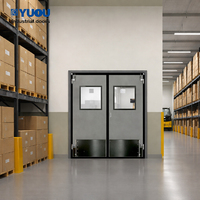 Porte Hygiénique en Inox à Fermeture Automatique pour Cuisine Pro, Passage Mains Libres et Flux de Travail Efficace