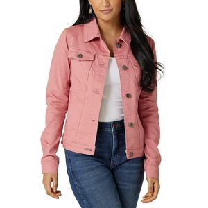 Veste en jean décontractée à manches longues pour femmes de haute qualité veste en jean à boutons extensibles en coton exporté du fournisseur BD - Product Image 2