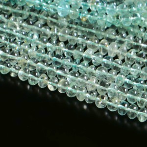 Cuentas redondas lisas de aguamarina natural de 4-7 mm, cuentas sueltas de aguamarina para la fabricación de joyas, por mayorista indio. - Product Image 6