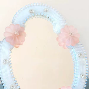 Espejo de Mesa de Cristal de Murano, Espejo de Vanidad Veneciano Antiguo, Espejo Decorativo de Pie, Espejo de Pared Floral Ornamentado, Espejo Barroco - Product Image 1