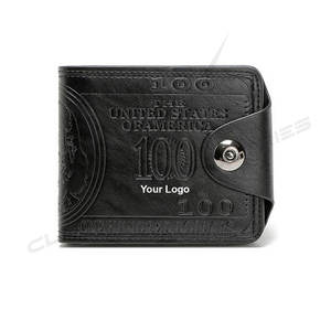 Cartera de Cuero para Hombre, Tarjetero, Billetera, Portamonedas, Estilo Bifold, Seguro para Billetes de $100 USD, Color y Logotipo Personalizables, Duradera - Product Image 1