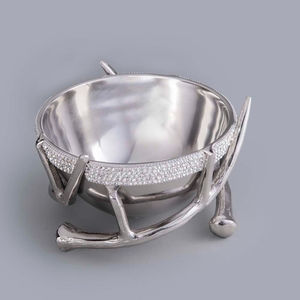 Cuenco para servir frutas de Metal dorado de primera calidad, cuenco para servir de diseño elegante para decoración del hogar, mesa a la venta - Product Image 4