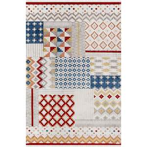 Colorium CO004 Alfombra de felpa multicolor Alfombra de yute sin polvo para decoraciones de sala de estar Patrón de pasillo rectangular - Product Image 1