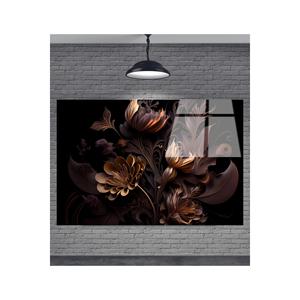 Tavolo decorativo in vetro temperato con fiori
