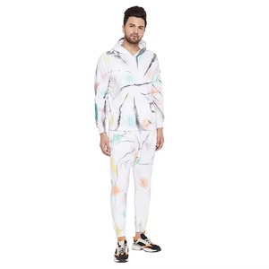 Chándal Deportivo Personalizado con Tinte Tie-Dye Negro para Hombre, Secado Rápido, para Gimnasio, Entrenamiento, Deportistas, Diseño Liso, Venta al Por Mayor - Product Image 1