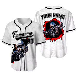 Maillot de baseball sublimé pour jeunes de haute qualité Nouveau maillot d'équipes américaines cousu Blanc-Vente en gros - Product Image 2