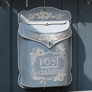 Boîte aux lettres en métal moderne Inde, robuste, antirouille, structure de réception postale, entrée de maison, personnalisable, revêtement en poudre, en vrac - Product Image 1