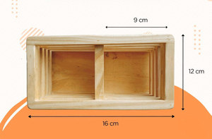 Support et boîte à stylos en bois en gros, forme carrée, avec horloge, couleur naturelle, pour décoration de magasin et souvenirs - Product Image 2