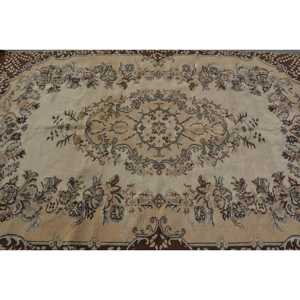 Vintage Turkish Rug, Large 5.8x9.2 ft (176x280 cm) Rug, <b>Brown</b> Southwestern <b>Wool</b> Rug - Product Image 5