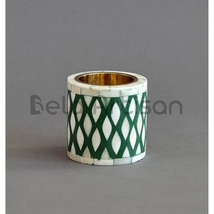 Incrustaciones de fregona decorativa pulida hecha a mano-Regalo de Ramadán Kefaf y Thurible con incrustaciones de hueso | Póngase en contacto con Bela Artisan para diseños - Product Image 2