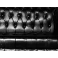 Luxuriöses Amerikanisches Chesterfield-Sofa-Set Wohnzimmer Schwarzes Echtleder 3-Sitzer Industriedesign Pflegeleicht Hotelnutzung Marwar