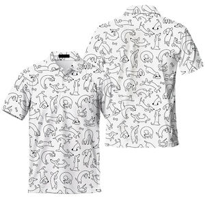 Camiseta de Golf de Punto Sólido al por Mayor con Diseño de Perro para Hombre Adulto, Manga Corta, Tejido Cómodo de Secado Rápido - Product Image 3