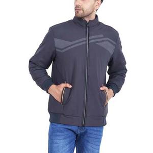 Veste pour homme, motif uni, logo personnalisé, streetwear d'automne, prix bas, fermeture éclair, col montant, veste bomber - Product Image 1