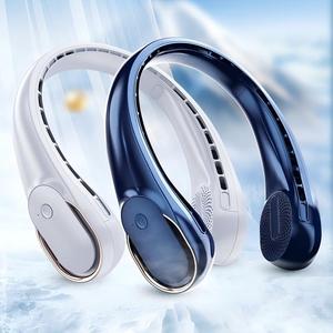 Ventilador de Cuello Portátil, Ventilador Personal con Viento Fuerte de 360° °   Refrigeración sin deformación del cabello, carga rápida, larga duración. - Product Image 3