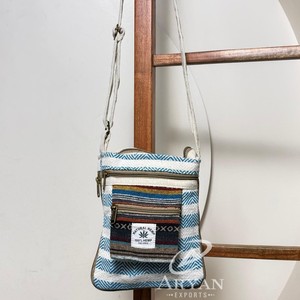 New Eco-Friendly Handmade Himalayan Hemp Sling <b>Bag</b> with Adjustable Strap Zipper Ethnic Designer <b>Small</b> Crossbody Shoulder Handbag - Product Image 1