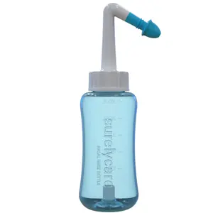 Penggunaan rumah pencuci hidung irigator hidung Manual 300ml botol air kanula hidung untuk keluarga