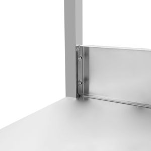 Évier commercial en acier inoxydable PREMIUM - 1400x700mm - avec cuve simple à gauche - avec étagère inférieure - avec rebord - Product Image 6