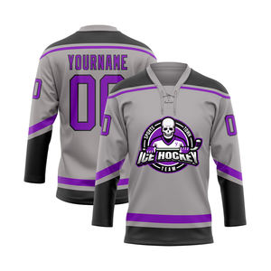 Jersey de Hockey sobre Hielo Sublimado Personalizado de Alta Calidad para Hombre, Ropa Deportiva de Poliéster de Secado Rápido y Transpirable de 220 g, Bsci 2025, Venta al por Mayor - Product Image 6