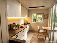 Cabine Apple Premium 26 m² – Maison Préfabriquée Modulaire, Pod de Bureau Résistant aux Intempéries pour Utilisation sur Site