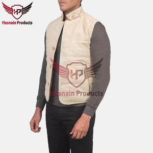 Chaleco de cuero acolchado de los últimos diseños de calidad superior para el invierno de los hombres al aire libre Casual trajes logotipo personalizado elegante chaleco acolchado - Product Image 5