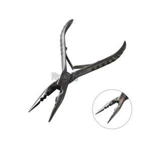 Pinza Profesional Duradera y Reutilizable de Acero Inoxidable para Extensiones de Cabello, 5.5 Pulgadas, 2 Orificios, 5mm 4mm, Herramienta para Micro Anillos de Queratina - Product Image 2