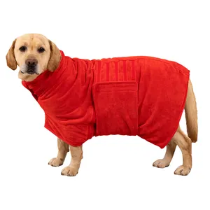 microfiber drying robe beach grooming quick drydog bath robe towel super soft pet towel coat custom poncho with hood