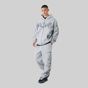 Chándal Deportivo Estampado Más Reciente de 2026, Ropa Casual de Algodón y Poliéster con Capucha, Diseño 2 en 1, Logotipo Personalizado, Cremallera, Chándal de Invierno - Product Image 4