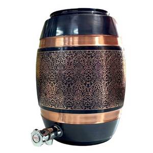 Dispensador de enfriador de agua hecho a mano de alta demanda Artesanía para beber de cobre puro en La India con alta calidad - Product Image 1