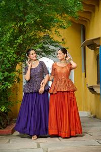 คุณภาพสูงเฟนดี้ปักเลื่อมและปักลายด้านบน ANF lehenga อินเดีย expoert และอุปทานในอัตราที่ต่ำที่สุด - Product Image 2