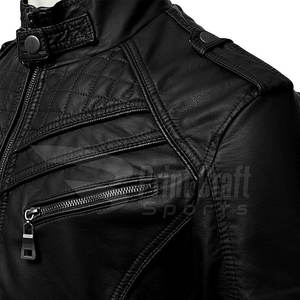แจ็คเก็ตหนังผู้ชายกันน้ำราคาส่ง ราคาถูก MOQ ต่ำ แจ็คเก็ตหนังผู้ชายสำหรับฤดูหนาวขาย - Product Image 6