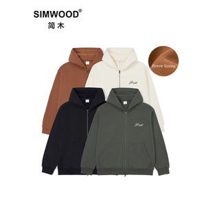 SIMWOW เสื้อกันหนาวมีซิปเต็มตัวสำหรับผู้ชาย, เสื้อวอร์มสไตล์สปอร์ตเนื้อผ้าวาฟเฟิลให้ความอบอุ่นเหมาะสำหรับฤดูใบไม้ผลิฤดูหนาว2024 - Product Image 5