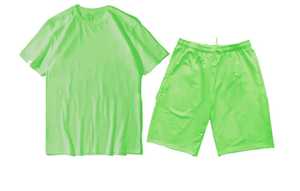 OEM/ODM, ropa de calle hecha a medida, conjunto corto para hombre, ropa informal de verano, 2 piezas, trajes para correr en contraste, conjunto de camisetas y pantalones cortos - Product Image 6