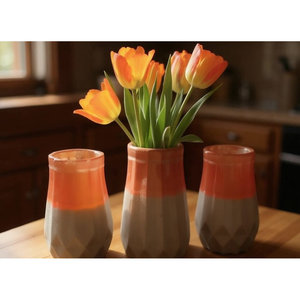 Vaso da pavimento in resina epossidica di lusso moderno con oggetti artigianali per soggiorno, camera da letto o decorazioni per matrimonio di natale - Product Image 3