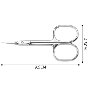 Tijeras de cerámica curvadas de 3.75 pulgadas para cuidado personal, tijeras de cutícula de acero inoxidable con acabado de espejo, para diestros, precisas y afiladas. - Product Image 5