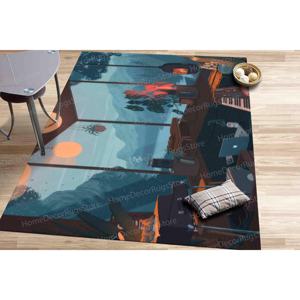 Alfombra Moderna Urbana con Estampado, Decoración de Habitación Estilo Anime Lo-Fi, Alfombra de Terciopelo de Lujo - Product Image 4