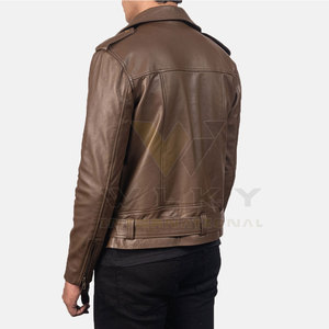 Vestes en cuir véritable de haute qualité pour hommes, vêtements d'hiver chauds en cuir - Product Image 4