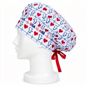 Bonnets de travail imprimés intégralement pour femmes, hommes, toilettage d'animaux, chapeaux de travail, accessoires de scrubs pour laboratoire, infirmières, médecins - Product Image 1
