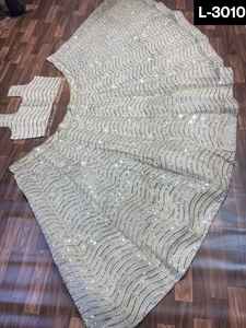 Dernières femmes fantaisie lourde organza soie semi-cousue embellie belle codage paillettes travail fête porter mariage Lehenga Choli - Product Image 5