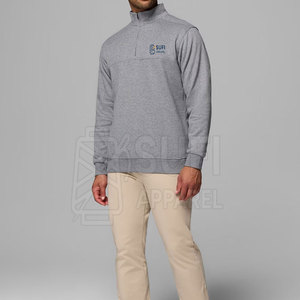 Men Winter Fleece Quarter Zip Stand Collar Sweatshirt Casual <b>Lightweight</b> <b>Hoodie</b> with Digital Printing for Daily Wear and Sports - Product Image 4