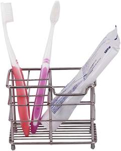 Porte-brosse à dents en métal décoratif avec un design moderne pour l'affichage sur le comptoir de la salle de bain - Product Image 4