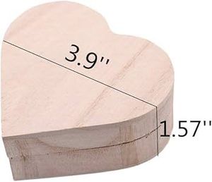 Organizador de caja de artesanía de madera DIY en forma de corazón para almacenamiento de decoración del hogar para regalos de joyería herramientas de Arte de HF CRAFTS - Product Image 3