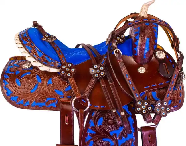 Nouvelles fournitures de selle en cuir élégantes et fabrication d'équipement de cheval personnalisé vente en gros selle en cuir pur classique en vente