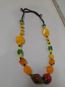 Nuevo collar de moda hecho con cuentas de resina Collar de cuentas de colores caramelo de moda collar de cuentas de resina geométrica todos los colores - Product Image 5