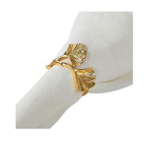 Rond de serviette de conception moindre plaqué or fantaisie ou rond de serviette en métal et support avec de l'or poli pour mariage décoratif - Product Image 2