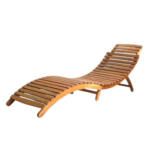 Sunset Outdoor Sunbed Modern Simple Design Beach Chaise longue en bois pour piscine et meubles de jardin - Product Image 3