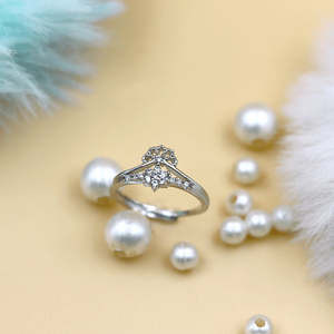 NOVAMART Fine Zarkan Floral Minimalist Pure Silver <b>Ring</b> Everyday Wear Gemstone Bezel Set with Invisible Platinum <b>Crafted</b> by Hand - Product Image 2